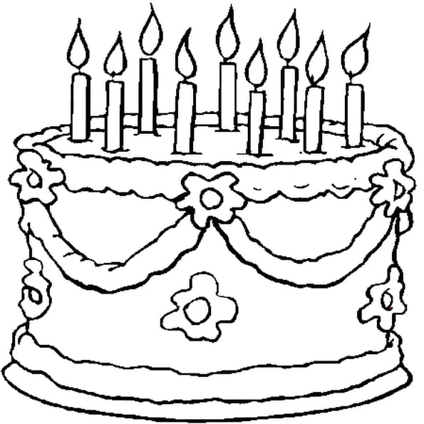 Apprendre à dessiner un gâteau d'anniversaire - comment dessiner un gateau d anniversaire