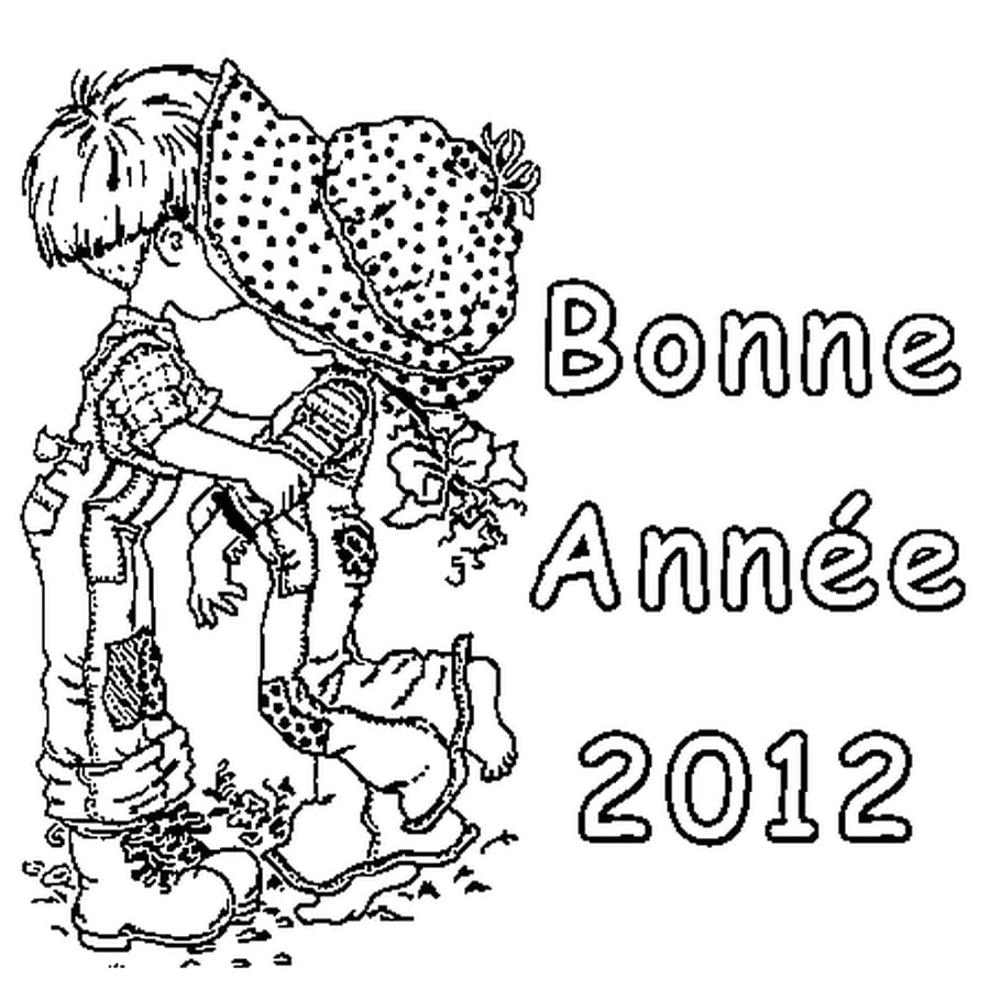 BONNE ANNEE 2012 : Coloriage Bonne Annee 2012 en Ligne Gratuit a ...