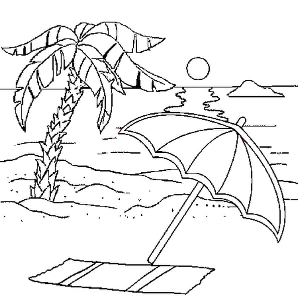 palm tree sunset coloring pages - photo #12
