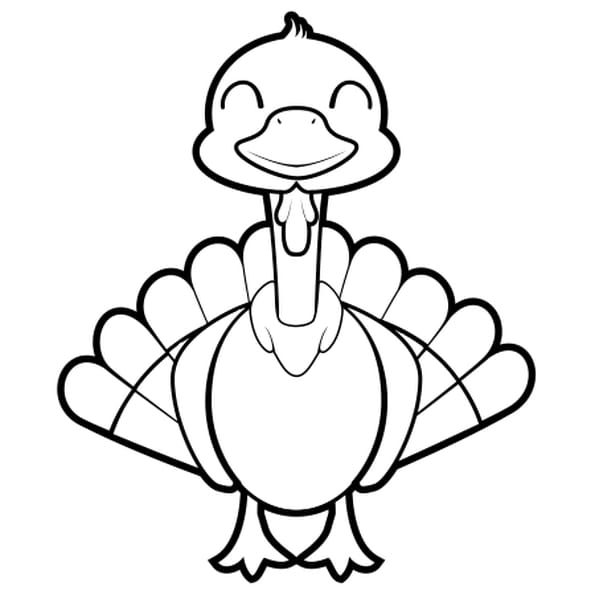 Dessin La dinde de Thanksgiving a colorier