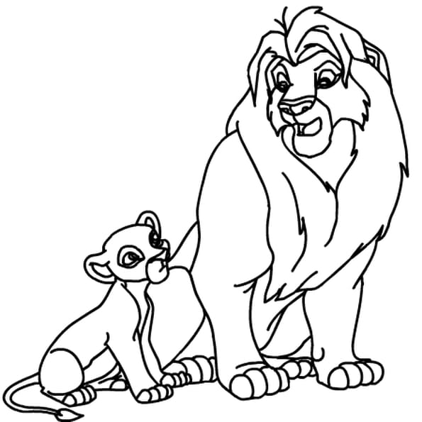 Coloriage de Lion et des dessins de Lion à imprimer  coloriage #4 